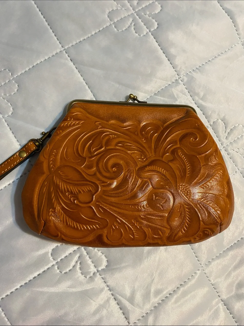 Patricia Nash Tooled Wristlet Clutch